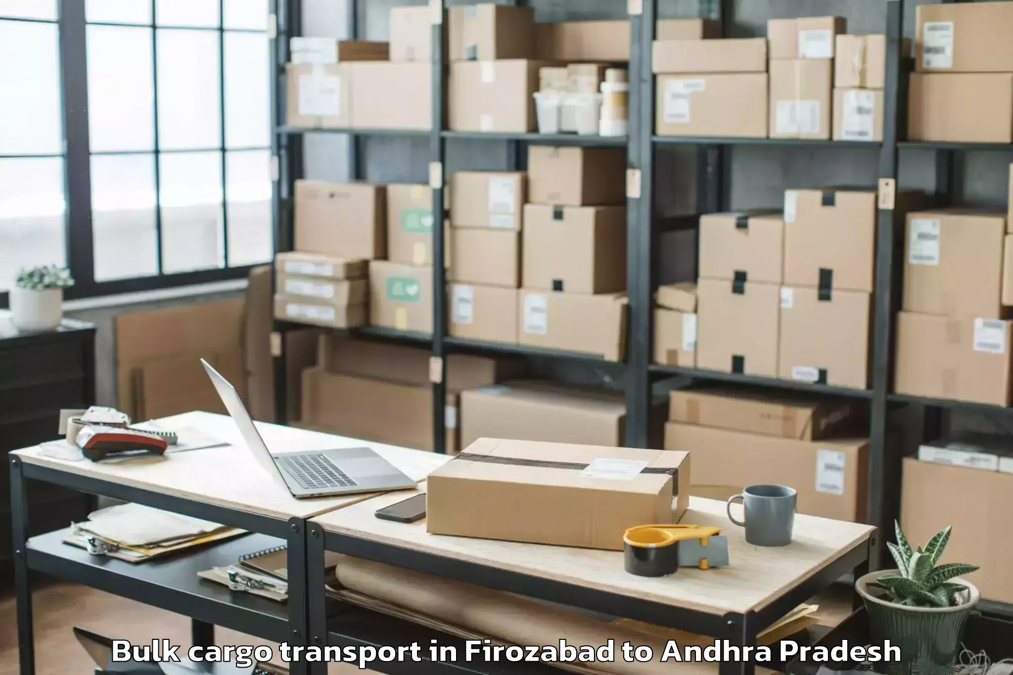 Professional Firozabad to Veerullapadu Bulk Cargo Transport